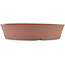 Round unglazed bonsai pot by Shoko - 225 x 225 x 50 mm