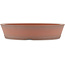 Round unglazed bonsai pot by Shoko - 225 x 225 x 50 mm