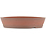 Maceta para bonsái redonda sin esmaltar de Shoko - 225 x 225 x 50 mm