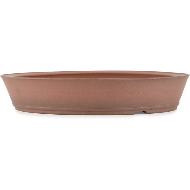 Round unglazed bonsai pot by Shoko - 225 x 225 x 40 mm
