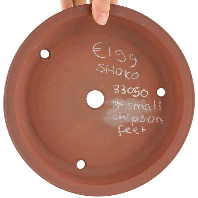 Ronde ongeglazuurde bonsaipot van Shoko - 225 x 225 x 50 mm