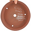 Round unglazed bonsai pot by Shoko - 225 x 225 x 50 mm