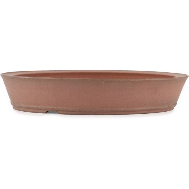 Round unglazed bonsai pot by Shoko - 225 x 225 x 40 mm