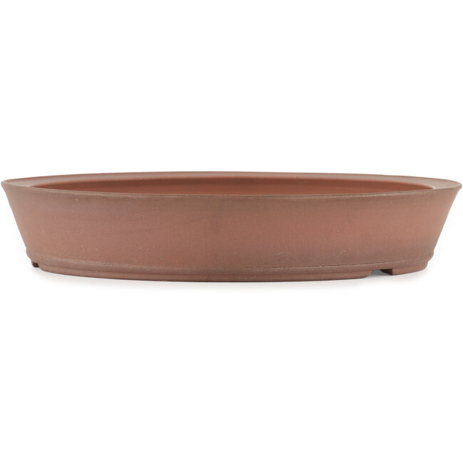Round unglazed bonsai pot by Shoko - 225 x 225 x 40 mm