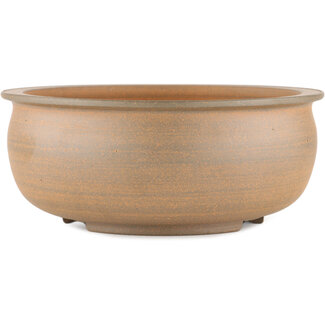 Ito(u)en 250 mm round unglazed bonsai pot by Itouen, Japan