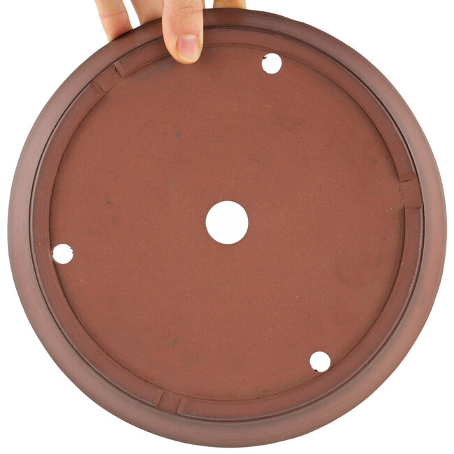 Pot à bonsaï rond non émaillé de Shoko - 225 x 225 x 40 mm