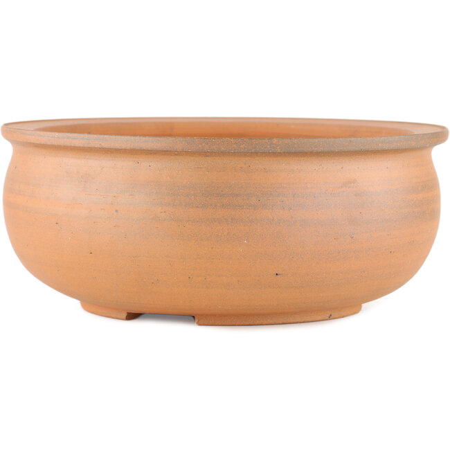 Maceta para bonsái redonda sin esmaltar de Itouen - 245 x 245 x 100 mm