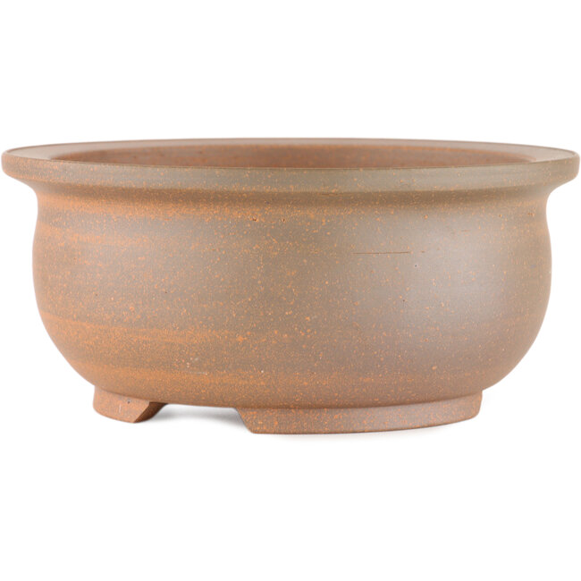 Maceta para bonsái redonda sin esmaltar de Itouen - 210 x 210 x 95 mm