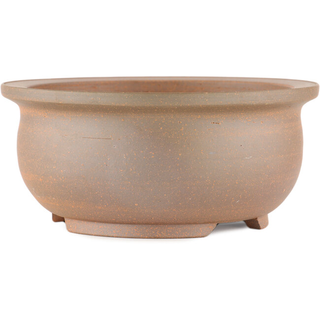 Maceta para bonsái redonda sin esmaltar de Itouen - 210 x 210 x 95 mm