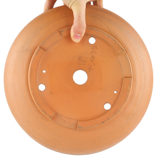 Pot à bonsaï rond non émaillé par Itouen - 245 x 245 x 100 mm