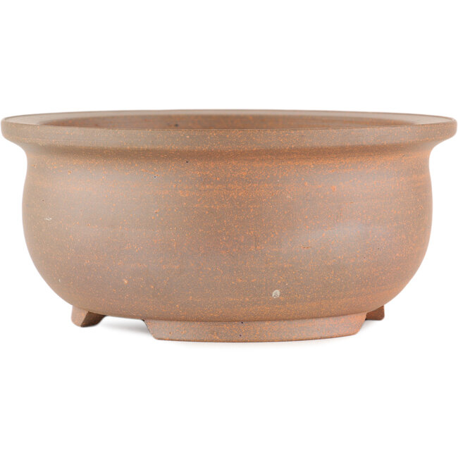 Maceta para bonsái redonda sin esmaltar de Itouen - 210 x 210 x 95 mm