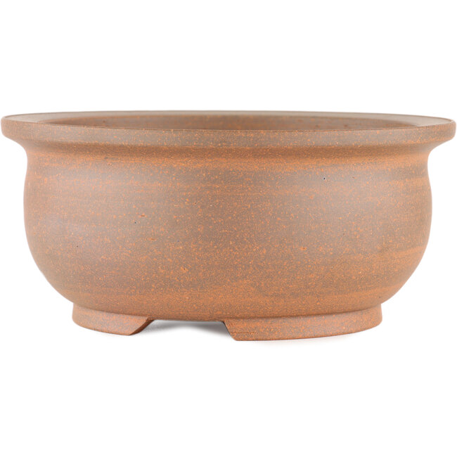 Maceta para bonsái redonda sin esmaltar de Itouen - 210 x 210 x 95 mm