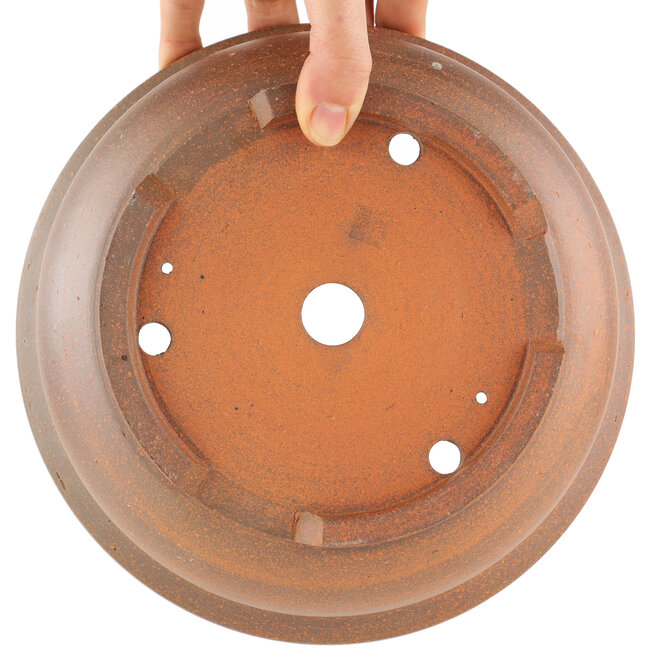Maceta para bonsái redonda sin esmaltar de Itouen - 210 x 210 x 95 mm