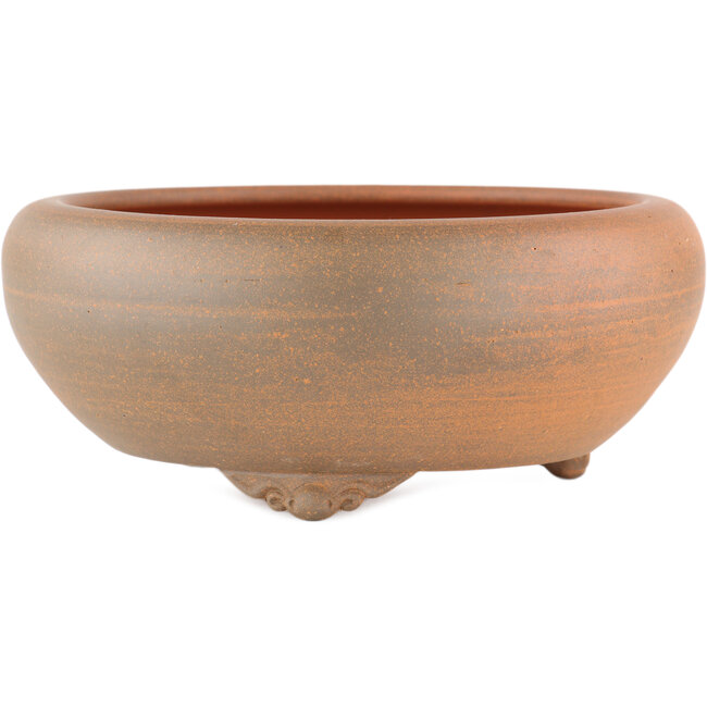 Pot à bonsaï rond non émaillé par Itouen - 215 x 215 x 90 mm