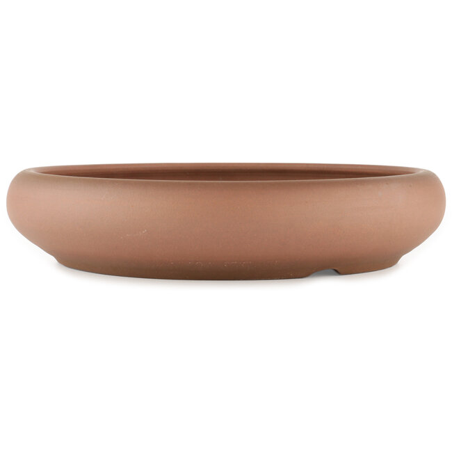 Maceta para bonsái redonda sin esmaltar de Itouen - 315 x 315 x 65 mm