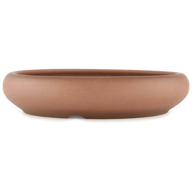 Round unglazed bonsai pot by Itouen - 315 x 315 x 65 mm