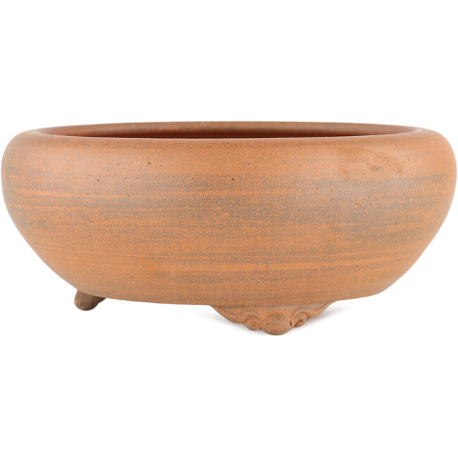 Maceta para bonsái redonda sin esmaltar de Itouen - 215 x 215 x 90 mm