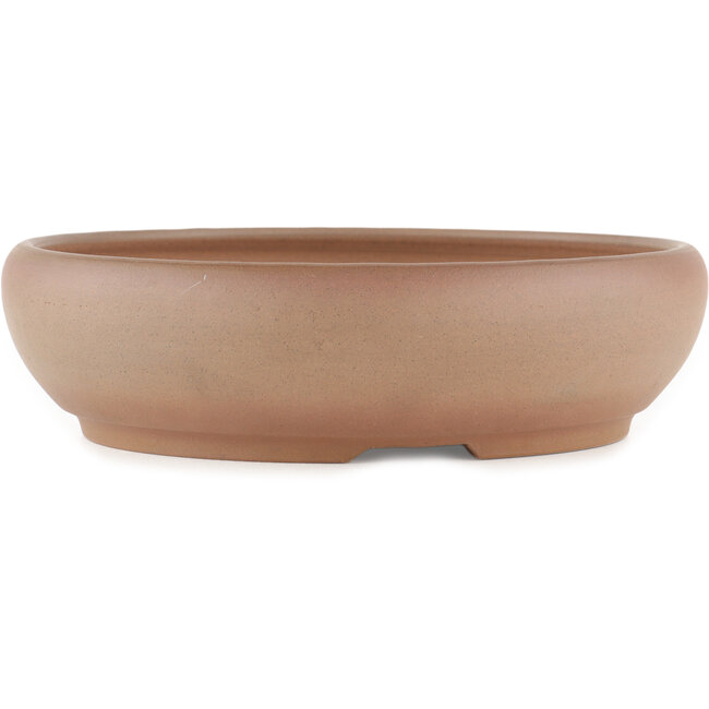 Round unglazed bonsai pot by Itouen - 240 x 240 x 65 mm