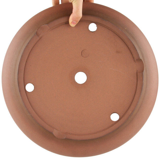 Ronde ongeglazuurde bonsaipot van Itouen - 315 x 315 x 65 mm