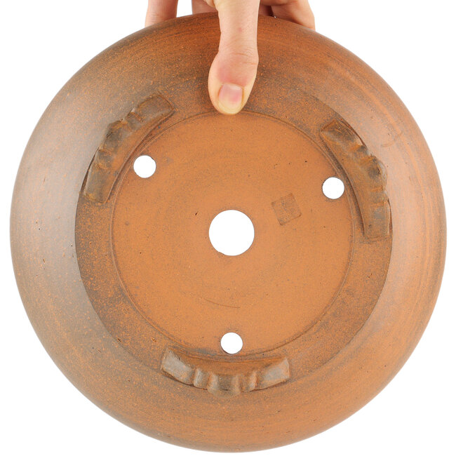 Pot à bonsaï rond non émaillé par Itouen - 215 x 215 x 90 mm