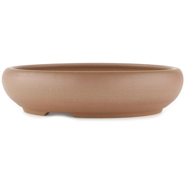 Maceta para bonsái redonda sin esmaltar de Itouen - 240 x 240 x 55 mm