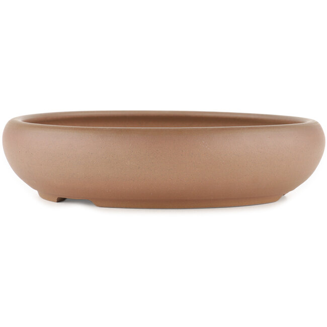 Maceta para bonsái redonda sin esmaltar de Itouen - 240 x 240 x 55 mm