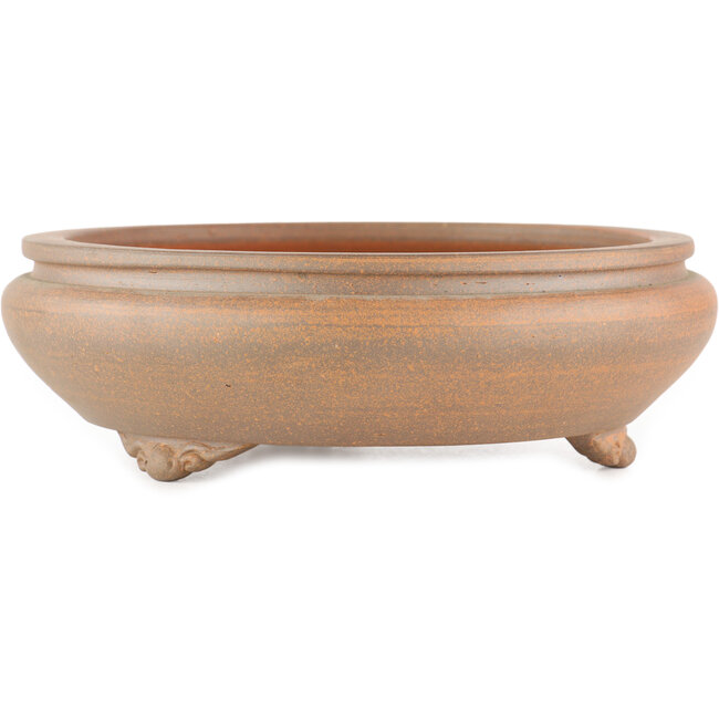 Maceta para bonsái redonda sin esmaltar de Itouen - 215 x 215 x 70 mm