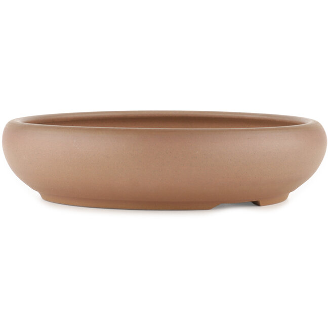 Round unglazed bonsai pot by Itouen - 240 x 240 x 55 mm