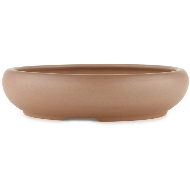 Round unglazed bonsai pot by Itouen - 240 x 240 x 55 mm