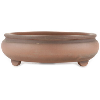 Shoko 205 mm round unglazed bonsai pot by Shoko, Tokoname, Japan