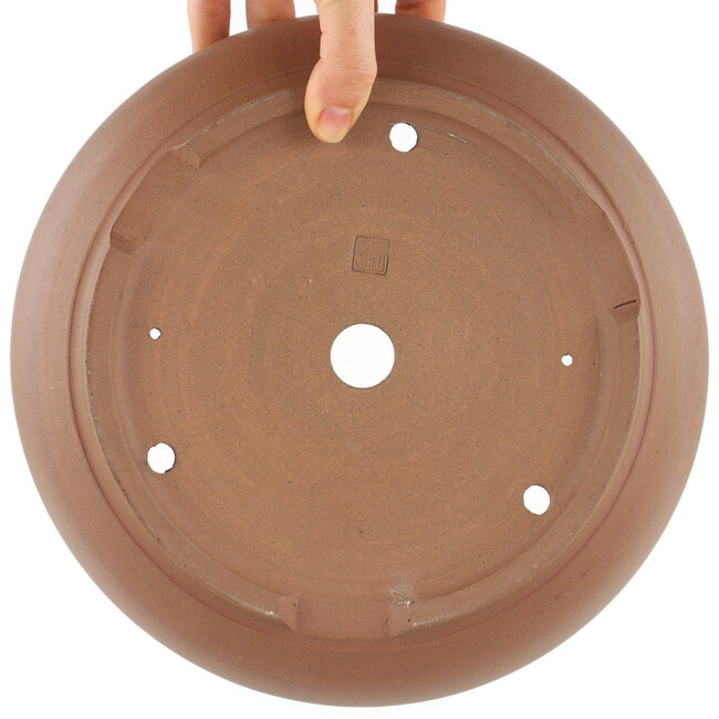 Maceta para bonsái redonda sin esmaltar de Itouen - 240 x 240 x 55 mm