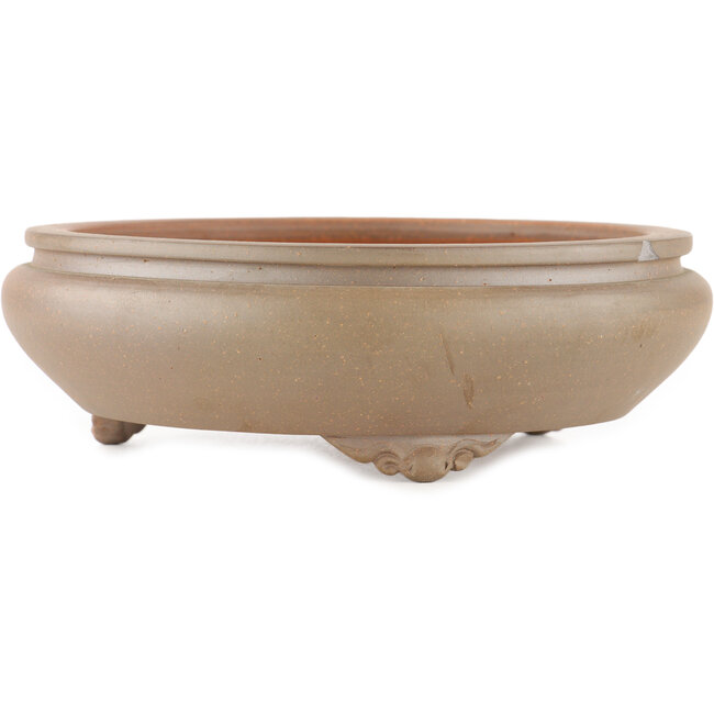 Runder unglasierter Bonsai-Topf von Itouen - 215 x 215 x 70 mm