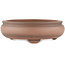 Round unglazed bonsai pot by Shoko - 205 x 205 x 65 mm