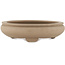 Round unglazed bonsai pot by Itouen - 198 x 198 x 55 mm