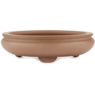 Ito(u)en 200 mm round unglazed bonsai pot by Itouen, Japan