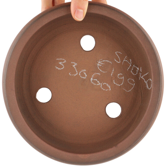 Pot à bonsaï rond non émaillé de Shoko - 205 x 205 x 65 mm