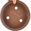 Round unglazed bonsai pot by Shoko - 205 x 205 x 65 mm