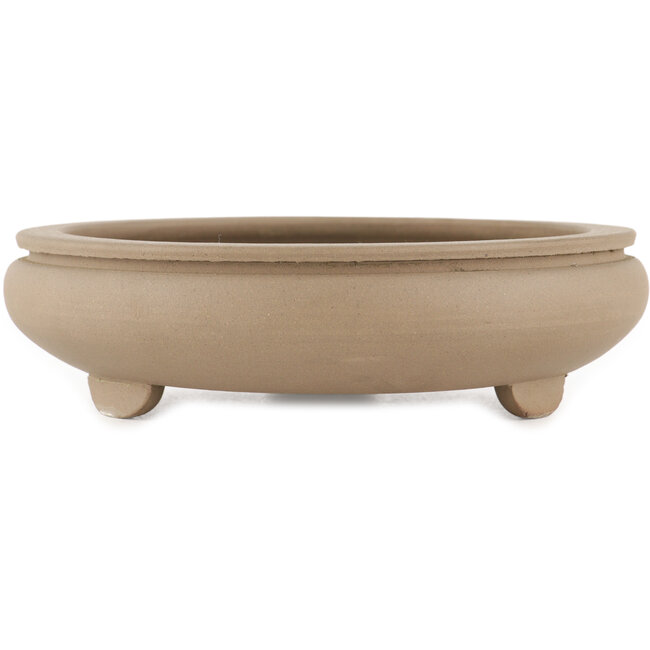 Ronde ongeglazuurde bonsaipot van Itouen - 198 x 198 x 55 mm