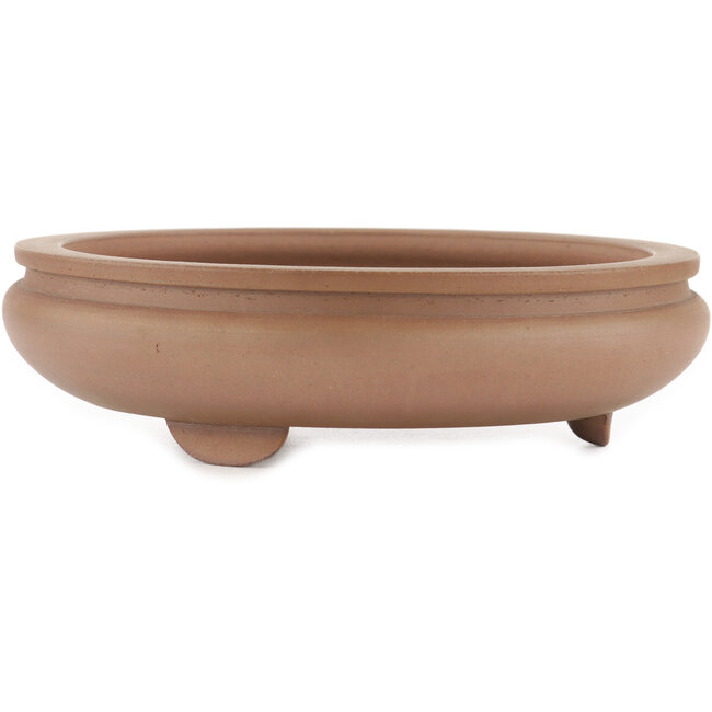 Maceta para bonsái redonda sin esmaltar de Itouen - 200 x 200 x 60 mm