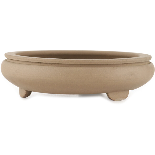 Ronde ongeglazuurde bonsaipot van Itouen - 198 x 198 x 55 mm