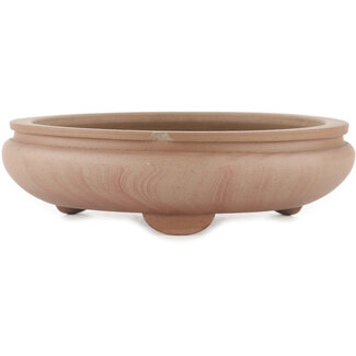 Ito(u)en 200 mm round unglazed bonsai pot by Itouen, Japan