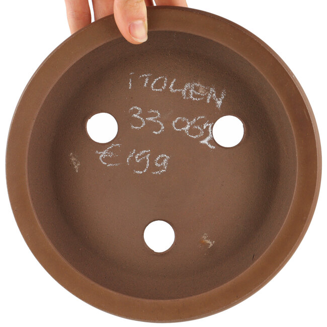 Pot à bonsaï rond non émaillé par Itouen - 200 x 200 x 60 mm
