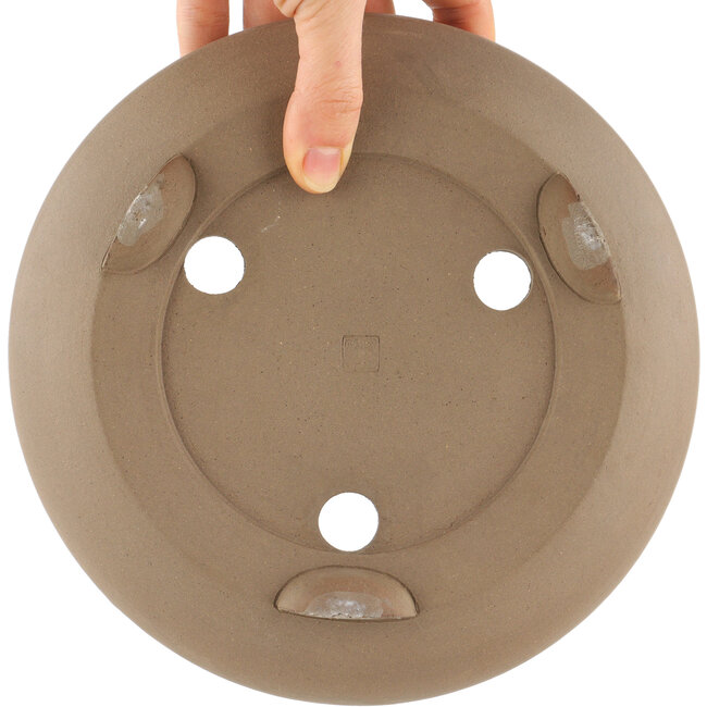Ronde ongeglazuurde bonsaipot van Itouen - 198 x 198 x 55 mm