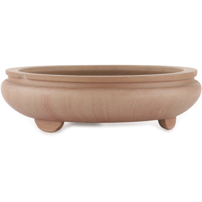 Round unglazed bonsai pot by Itouen - 200 x 200 x 60 mm