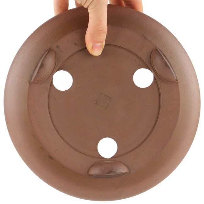 Pot à bonsaï rond non émaillé par Itouen - 200 x 200 x 60 mm