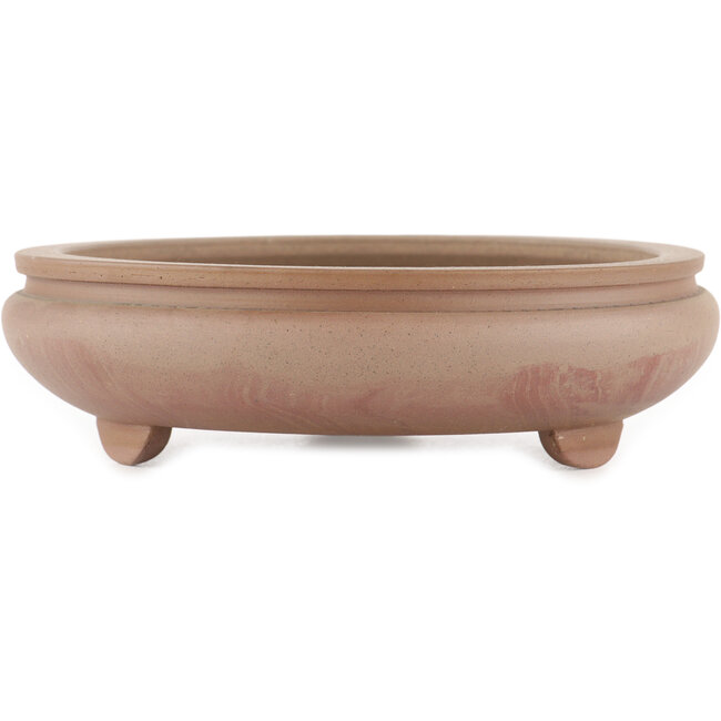 Round unglazed bonsai pot by Itouen - 200 x 200 x 60 mm