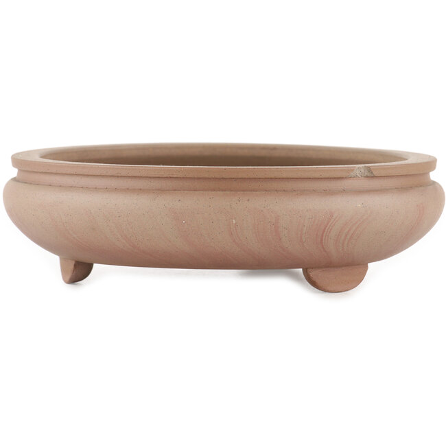 Round unglazed bonsai pot by Itouen - 200 x 200 x 60 mm