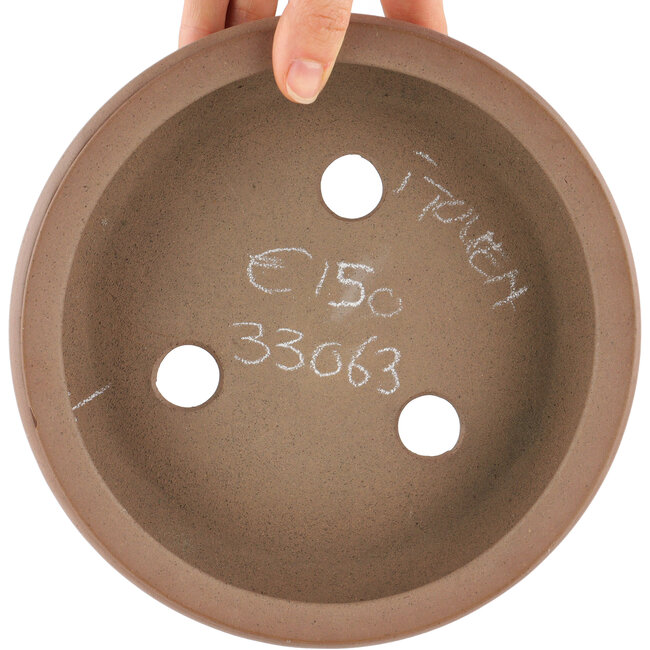 Runder unglasierter Bonsai-Topf von Itouen - 200 x 200 x 60 mm