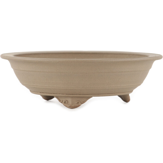 Ronde ongeglazuurde bonsaipot van Itouen - 192 x 192 x 55 mm