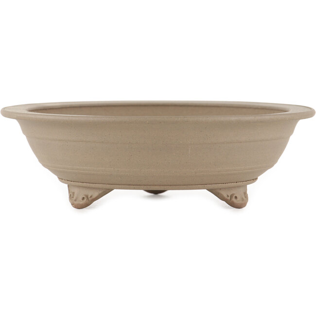 Ronde ongeglazuurde bonsaipot van Itouen - 192 x 192 x 55 mm